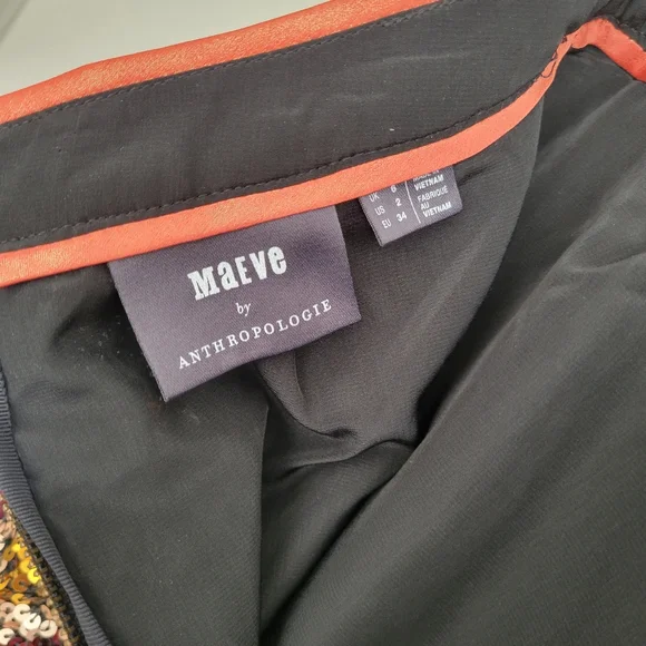 MAEVE by Anthropologie Multi Zig-Zag Sequined Mini Skirt - Picture 3 of 7